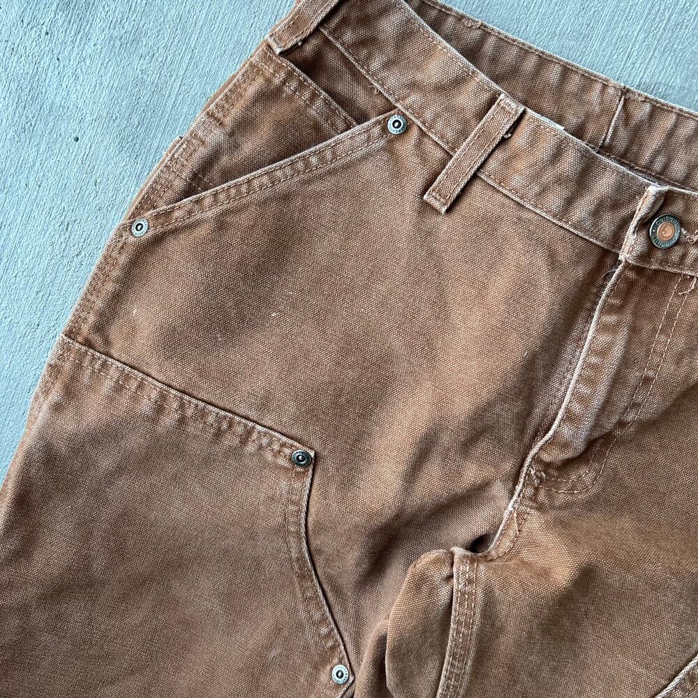 Carhartt brown WOMENS double knee work wear carpenter pants - Picture 6 of 7
